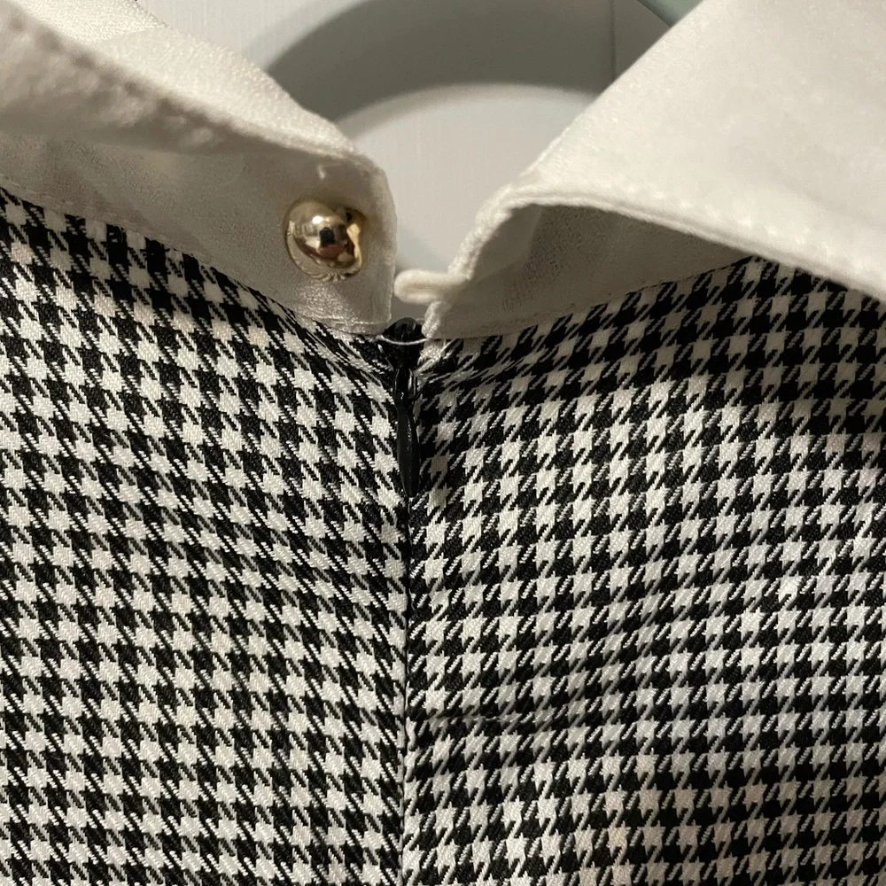 Chic Black and White Gingham Kids Dress - Picture 5 of 8